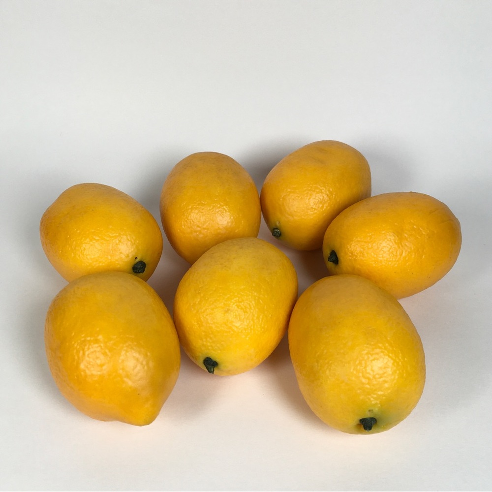Set of 7 Realistic Fake Faux Lemons